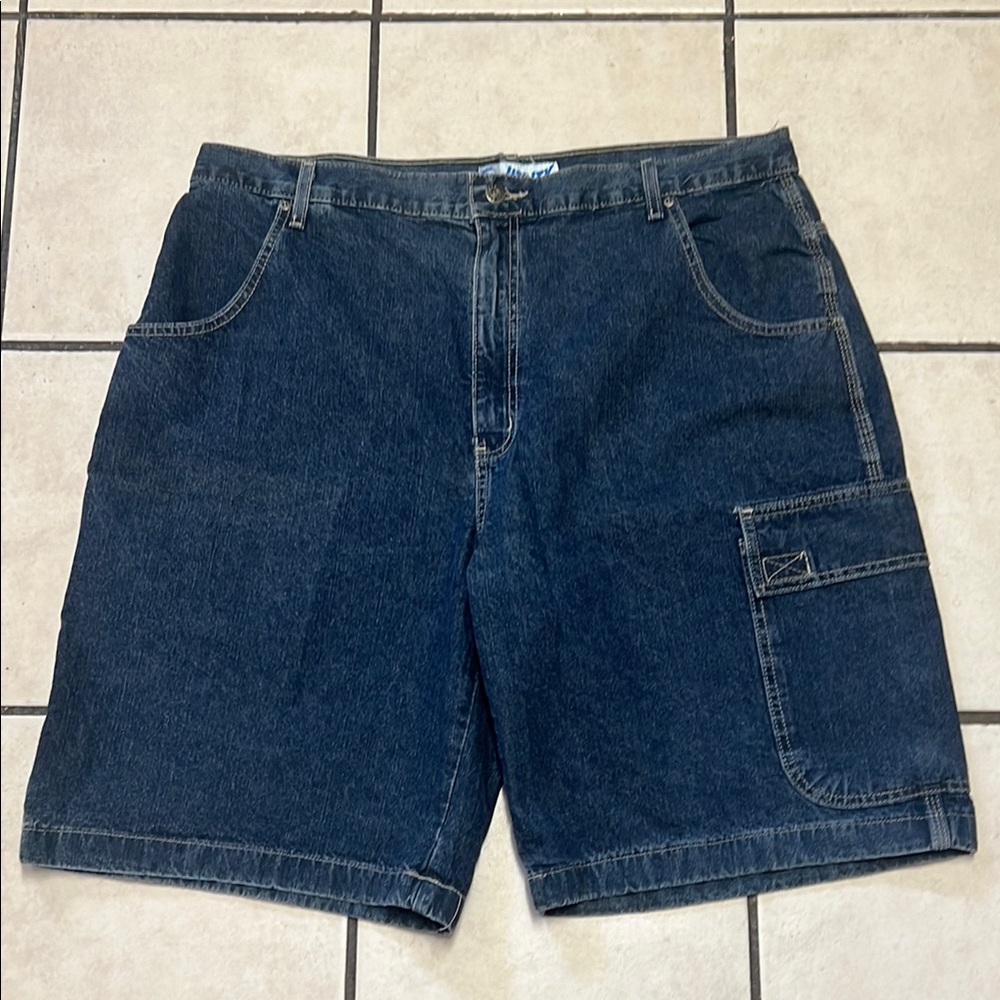 Men's Utility Blue Denim Cargo Shorts